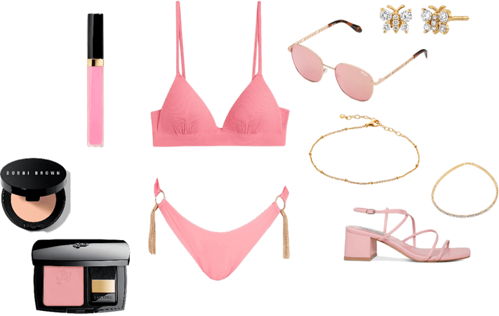 Pink summer bikini