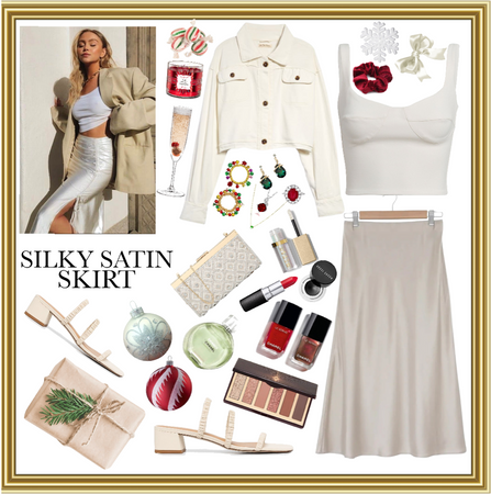 Holiday Party Style: Satin Skirt