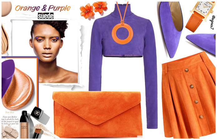 Orange and purple