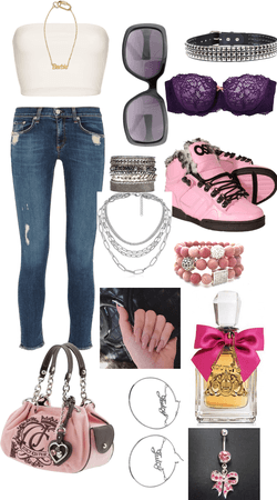 casual 2000s scene queen outfit!