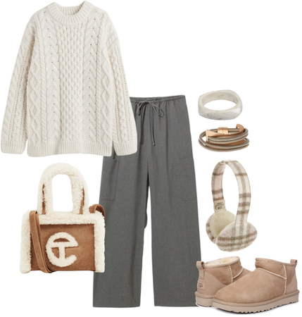 Cozy Fall Winter Neutral Aesthetic Outfit