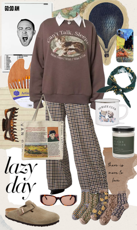 Lazy Artsy Day Sweatshirt Outfit Inspiration
