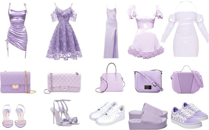 Pick your outfit | lavender dress edition me: 223