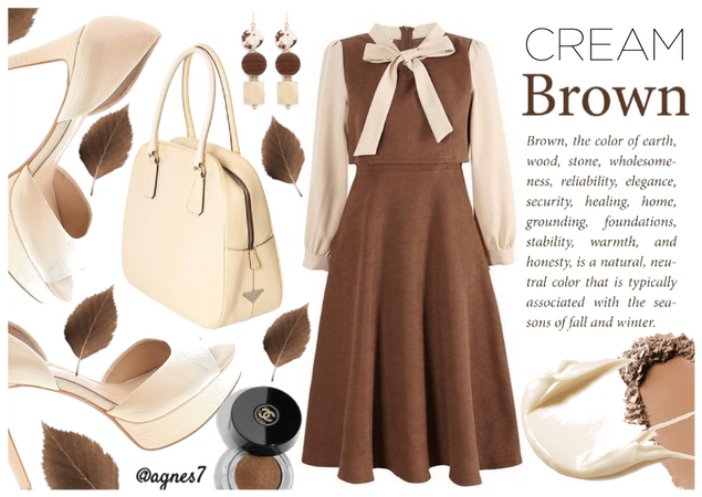 Cream and Brown