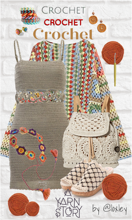 Crochet Mini Dress & Accessories