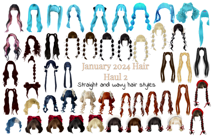 January 2024 Hair Haul 2: Straight & Wavy Styles