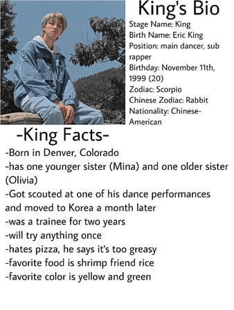 King’s Updated Bio