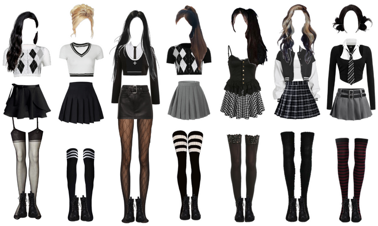 K-Pop 7 Member Stage Outfit