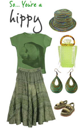 Green Boho And Hippie Chic outfit