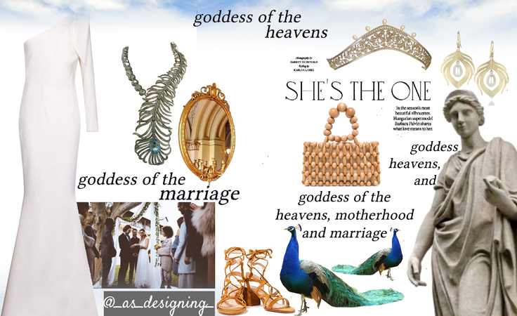 Hera goddess of the heavens,  marriage and motherhood