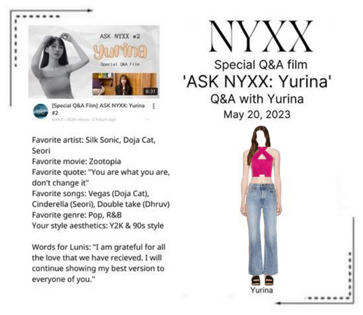 NYXX (닉스) [𝐘𝐔𝐑𝐈𝐍𝐀] [Q&A FILM] Ask NYXX #2