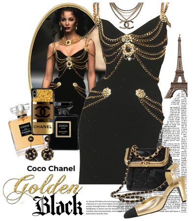 Coco Chanel Gold Black