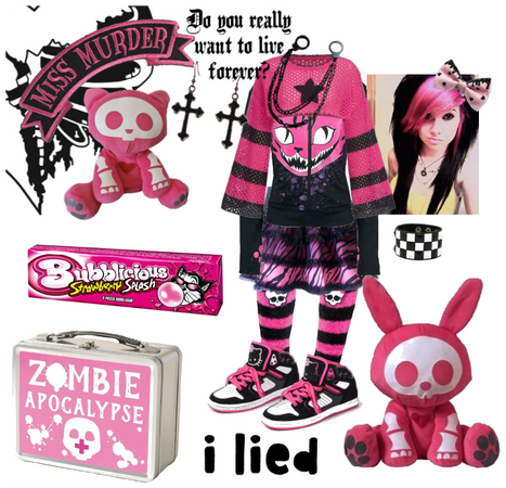 Bad Kitty! Pink & Black Scene/Emo Fit