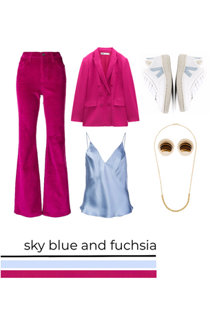 blue and fuchsia