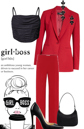 Girl Boss - Black and Red