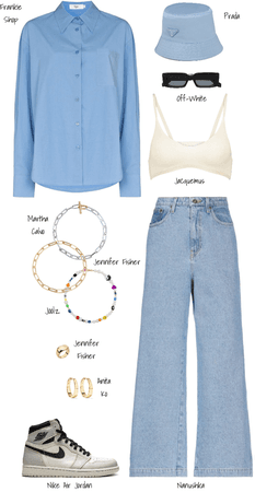 Baby Blue Casual Look