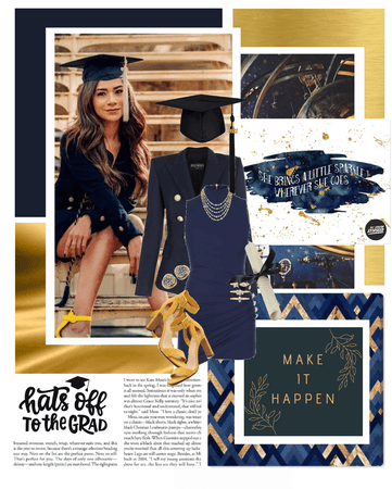 Graduation Style: Dignified Navy Blue And Gold