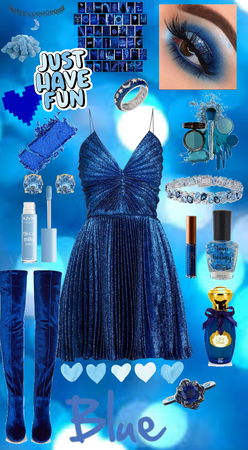 Blue glitter outfit!!