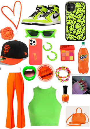 💚🧡(Madelyn)💚🧡 theme orange and green NEON