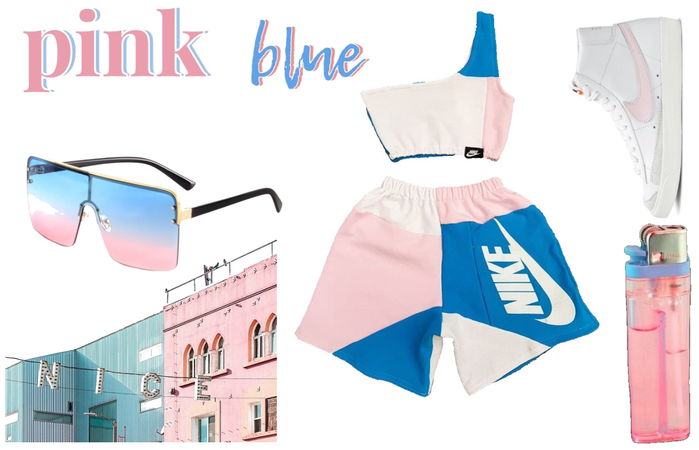 pink and blue