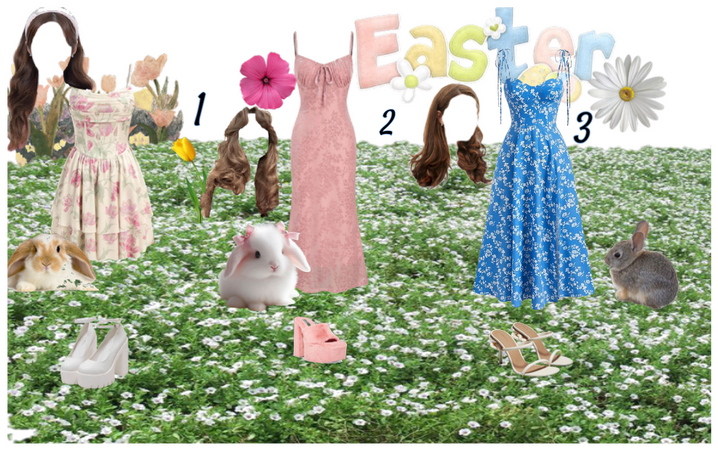 pick your easter outfit and bunny