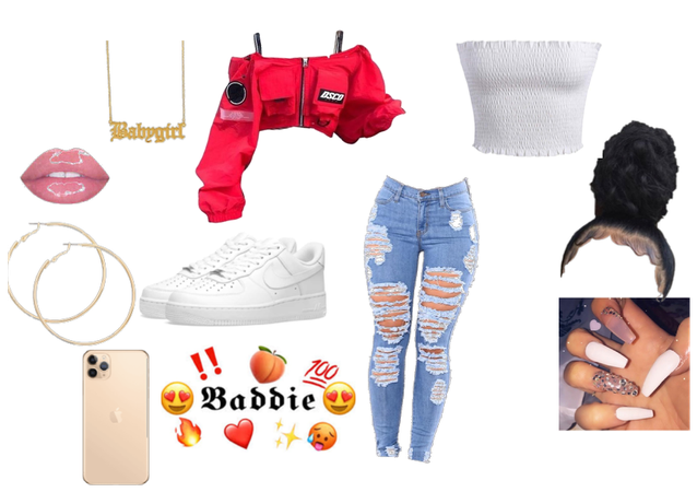 cute baddie outfits with air forces
