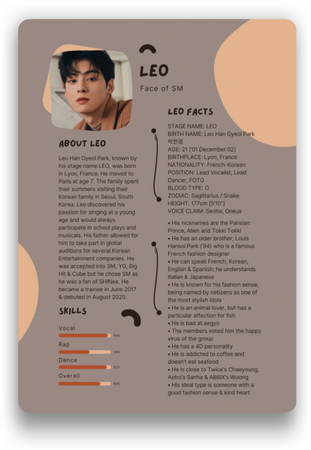 6IX-D 식스디 LEO 리오 Profile