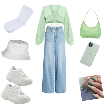 🍀lucky pastel green fit🍀