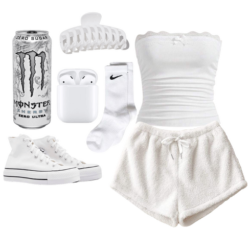 all white cozy lounging fit