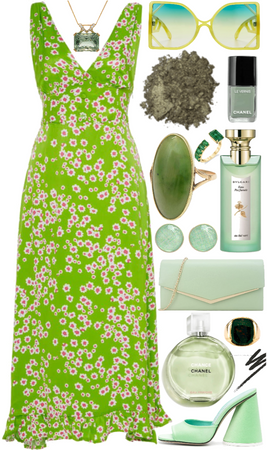 green floral
