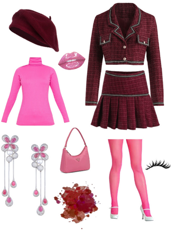 Burgundy And Pink Outfit Challenge