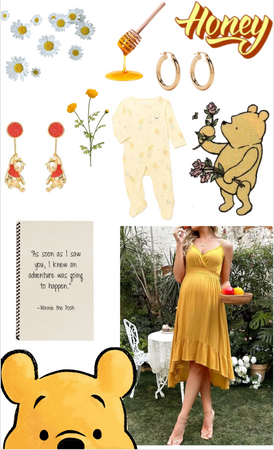 yellow Winnie the Pooh baby shower
