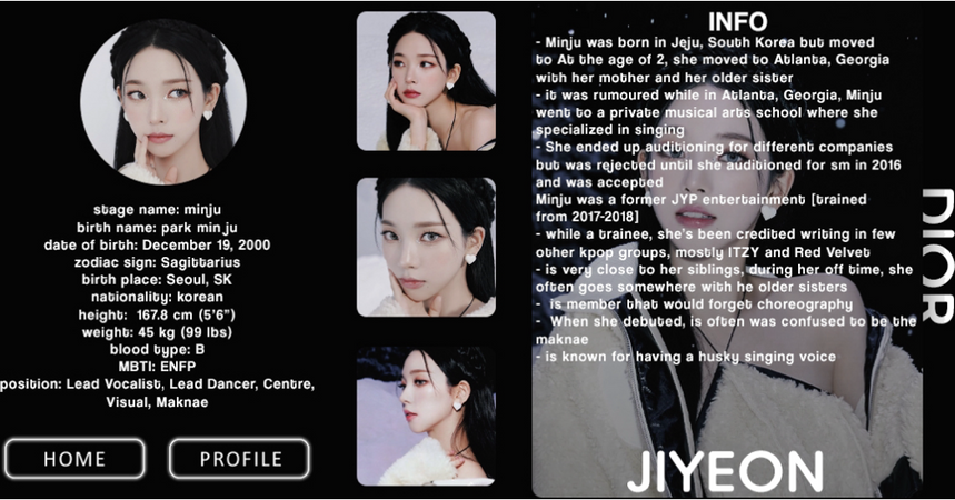 dior jiyeon profile