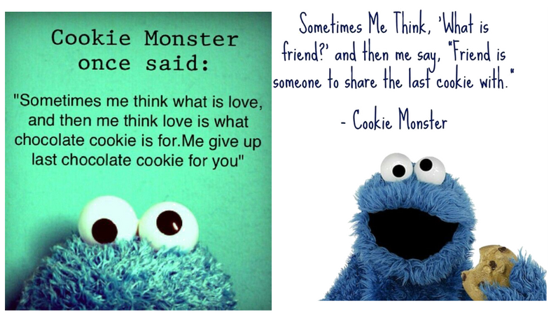 Cookie monster has two thins to share with you!🍪