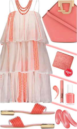 coral tiered