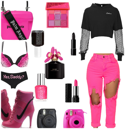 Black and hot pink