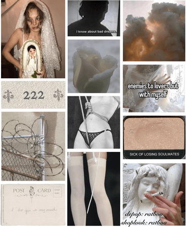 soft angelic religious motif lace moodboard