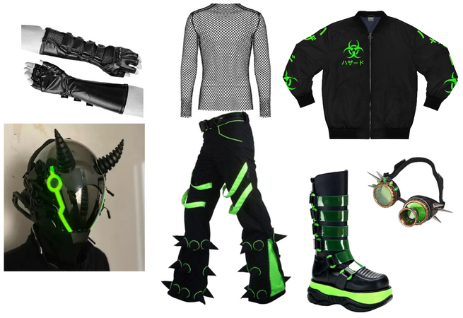 Black and Green rave fit