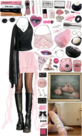 ballerina off duty - black and pink