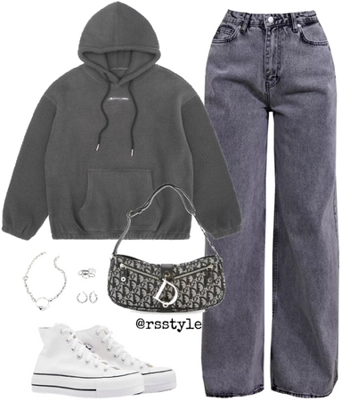 gray casual outfit