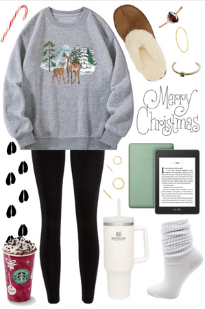 ❄️🎄🦌 Christmas in my deer sweater. ❄️🎄🦌