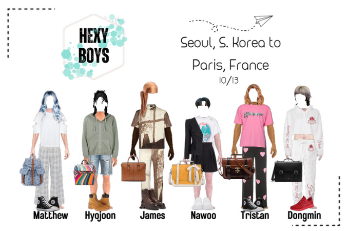 Hexy Boys Seoul to Paris Airport Looks 10/13