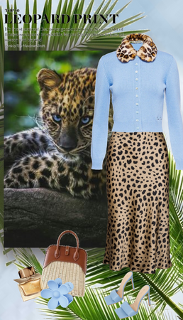 Leopard print and blue