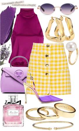 Opposite on the color wheel: Purple and Yellow
