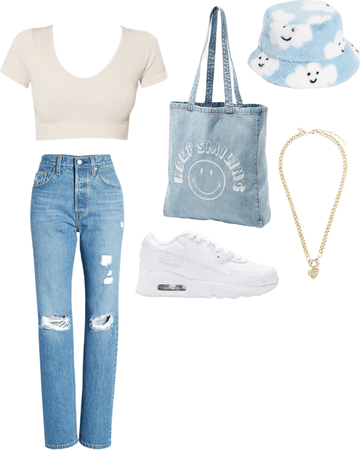 Blue/simple outfit