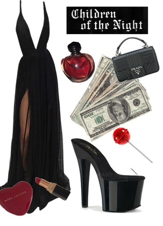 black gothy club partying outfit