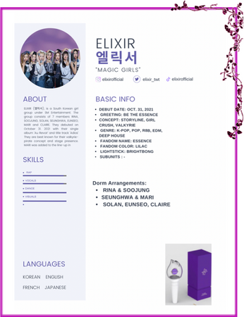 엘릭서 𝐄𝐋𝐈𝐗𝐈𝐑 — Group Profile