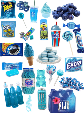 Blue foods and drinks