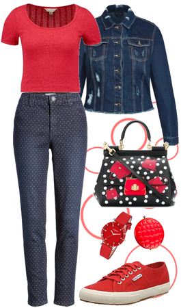 dots and jeans