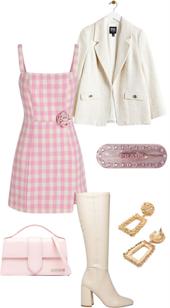 pink gingham minidress